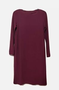j.jill Bordeaux Heavy Knitted Dress Size L